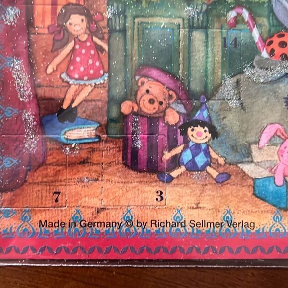 New German Advent Calendar Richard Selmer Verlag Paper Santa Claus Bag List Toys - Picture 4 of 9